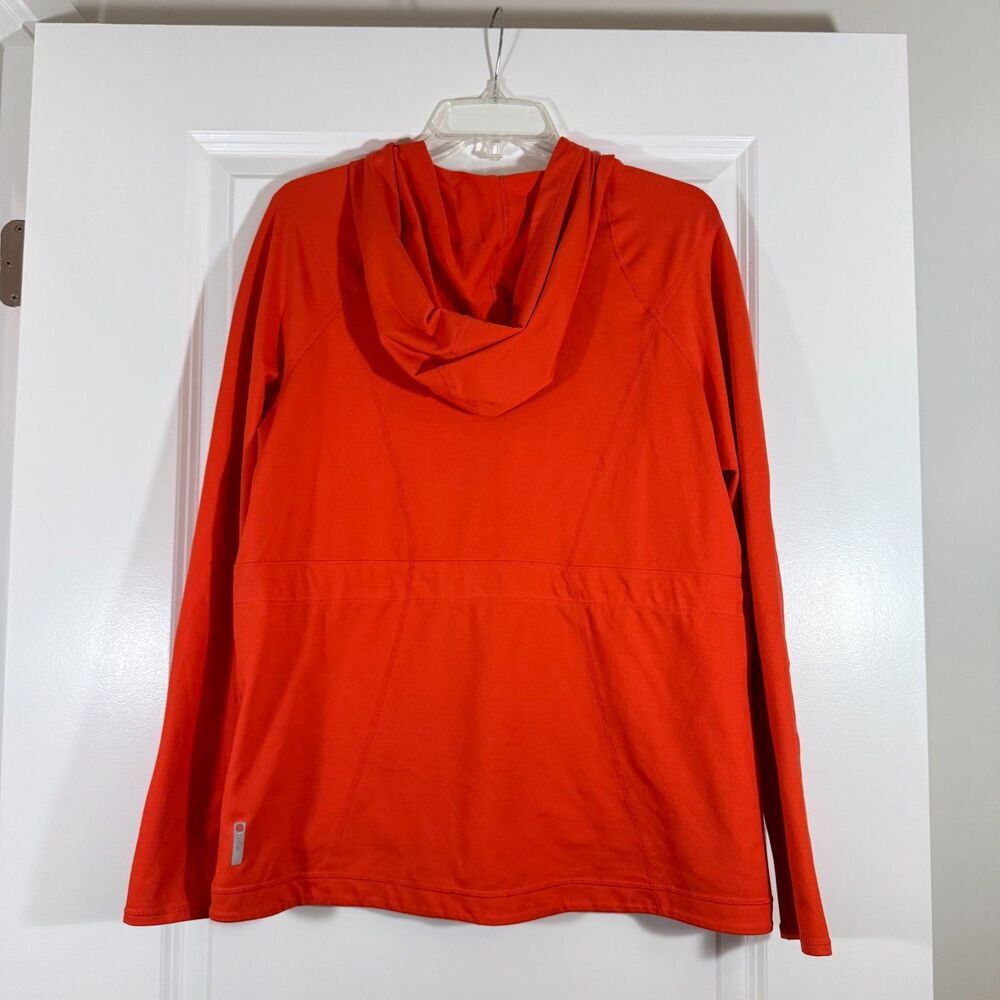 Zella Orange Full Zip Hooded Jacket Sz M